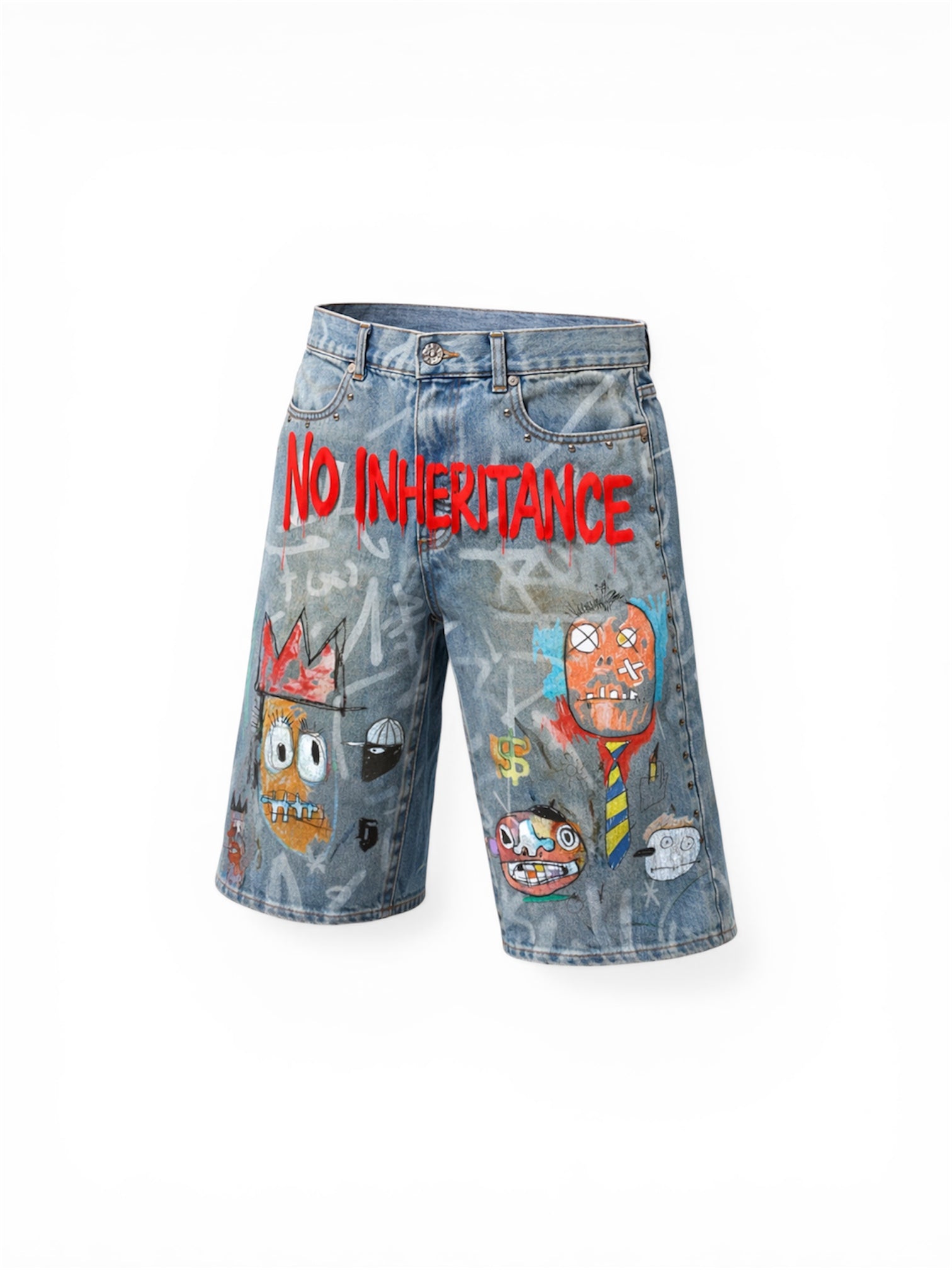 NI-001 “TRUST FUND KILLER” DENIM SHORTS